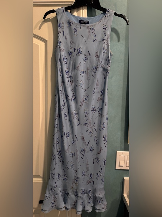 Ann Taylor Dresses & Skirts - Ann Taylor Light Blue Floral Maxi Slip Dress